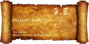 Hajzer Beáta névjegykártya